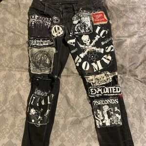 PUNKROCK PATCHED PANTS POSERS WAMT